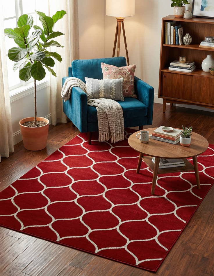 Detail image of 7' x 10' Trellis Frieze Rug