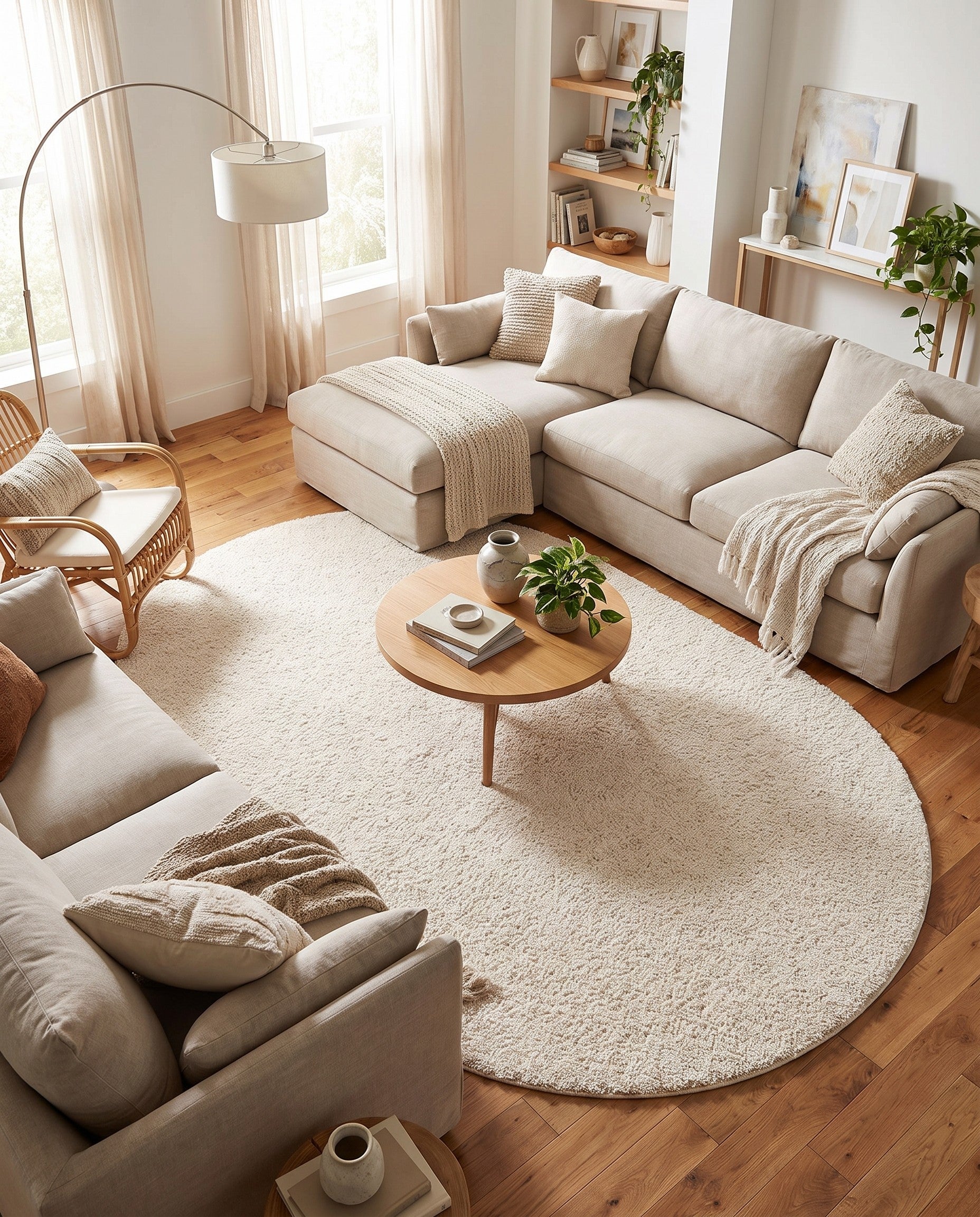 8' x 10' Solid Frieze Oval Rug