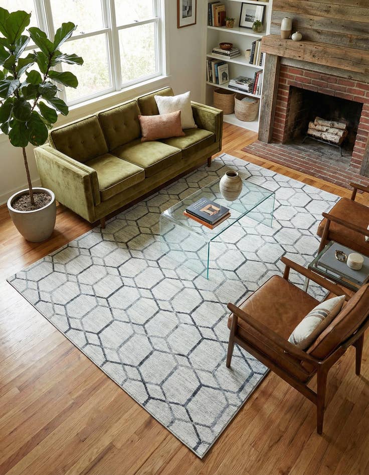 Detail image of 7' x 10' Lattice Trellis Rug