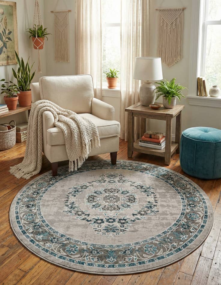Detail image of 5' 3 x 5' 3 Lucerne Round Rug