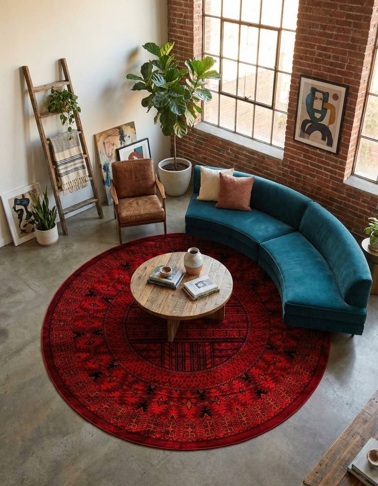 Detail image of 10' x 10' Bokhara Round Rug