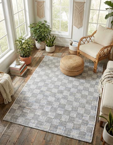 Ivory Hand Woven Chindi Cotton Rug