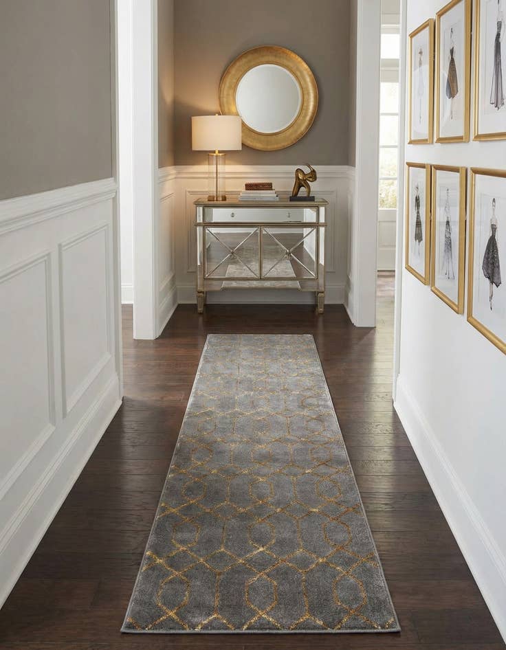 Detail image of 2' x 10' Marilyn Monroe&trade; Glam Trellis Runner Rug