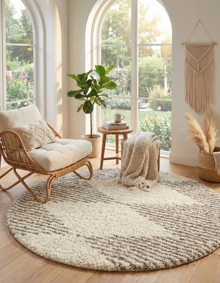 Detail image of 8' x 8' Infinity Shag Round Rug