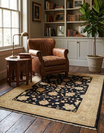 4' 2 x 5' 5 Hand Knotted Peshawar Ziegler Rug