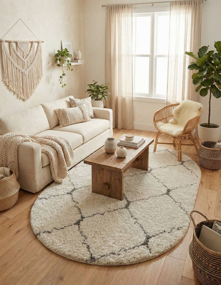 Detail image of 5' 3 x 8' Marrakesh Shag Oval Rug