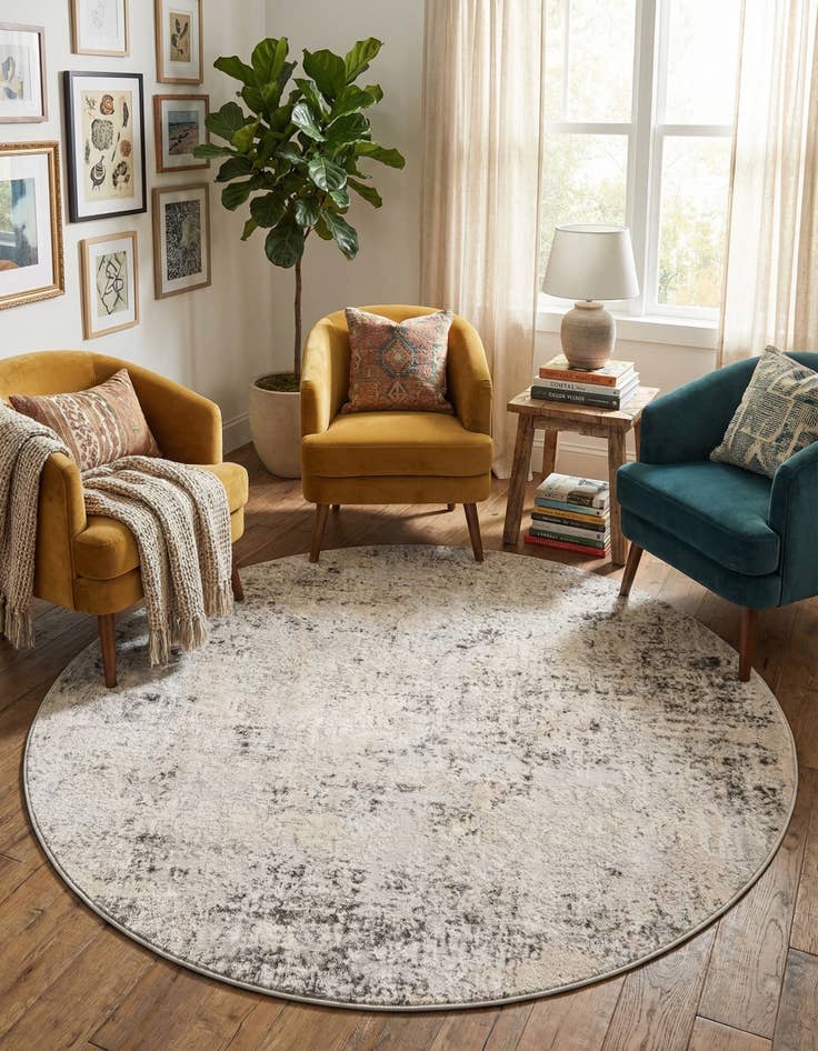 Detail image of 5' 3 x 5' 3 Caspian Round Rug