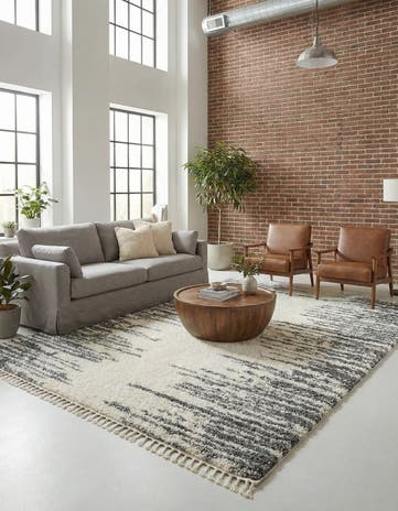 White Serenity Shag Rug