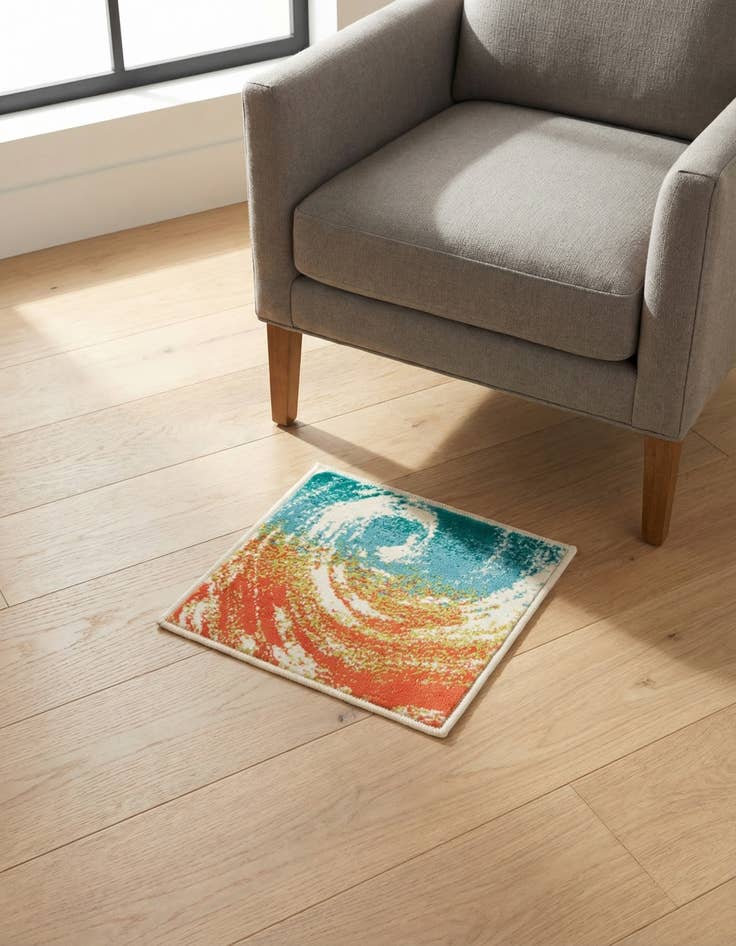 Detail image of Jane Seymour 1' 8 x 1' 8 Open Hearts Sample Rug