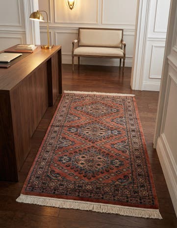 3' 2 x 5' 5 Hand Knotted Bokhara Wool Rug
