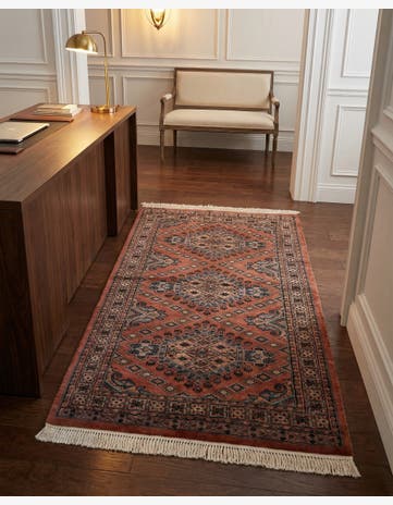 3' 2 x 5' 5 Hand Knotted Bokhara Wool Rug