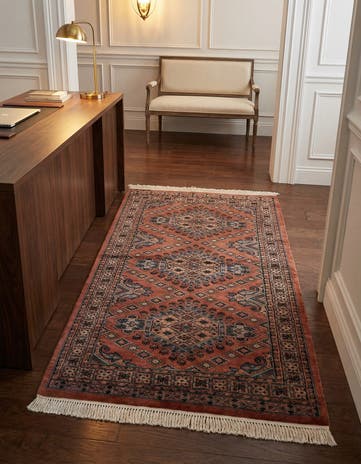 3' 2 x 5' 5 Hand Knotted Bokhara Wool Rug