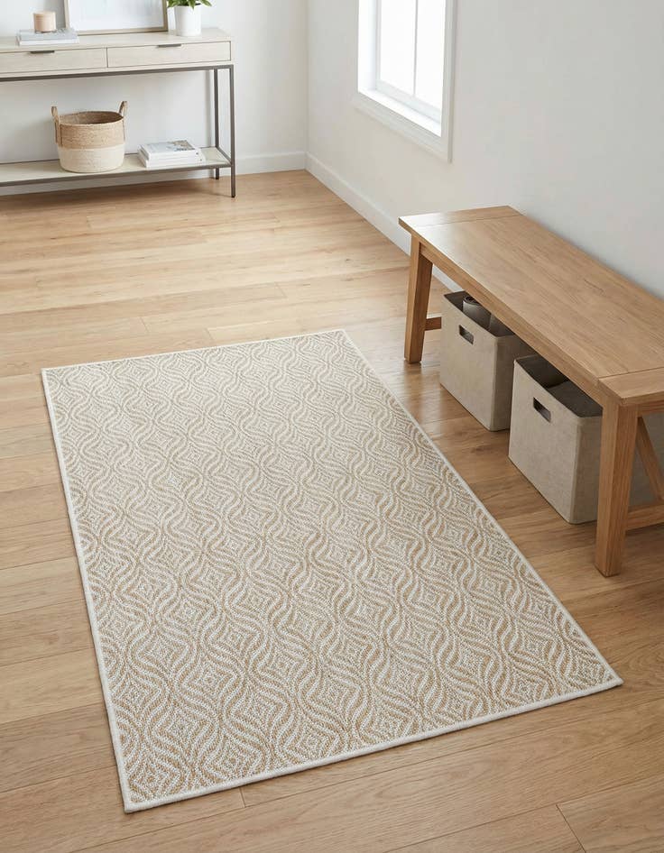 Detail image of 3' x 5' 3 Washable Lattice Indoor / Outdoor Rug