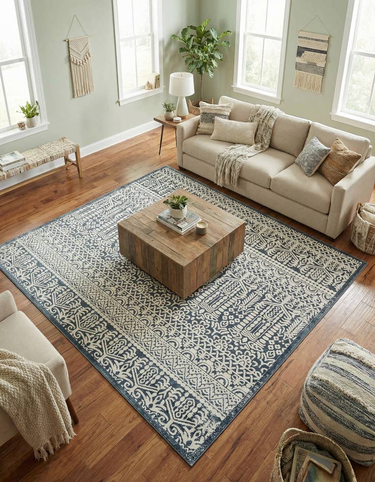 Detail image of Jill Zarin 7' 10 x 7' 10 Uptown Cloisters Square Rug