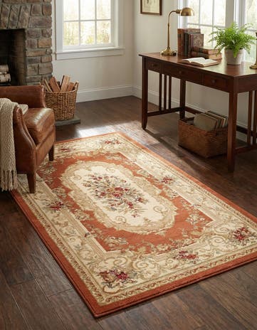 Brick Red Chateau Rug