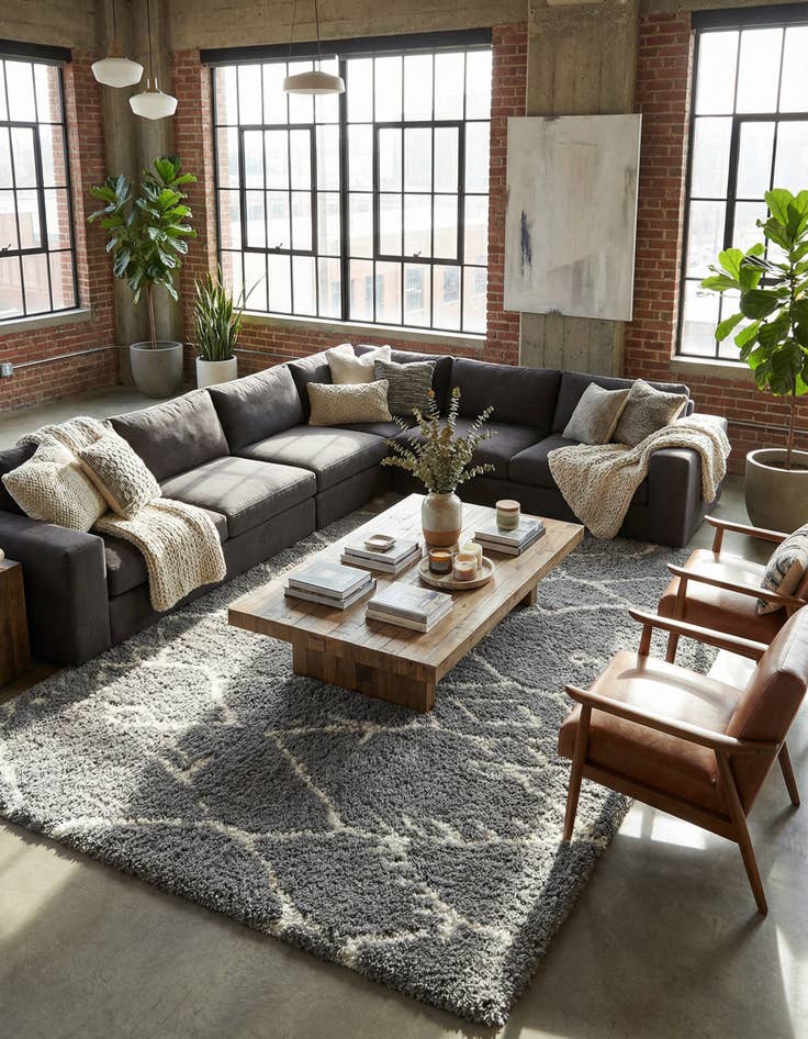 Detail image of  10' x 14' Infinity Shag Rug