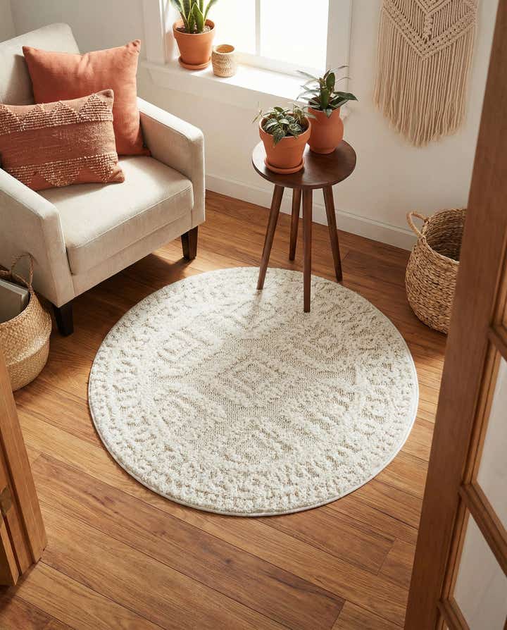 3' 3 x 3' 3 Boho Round Rug