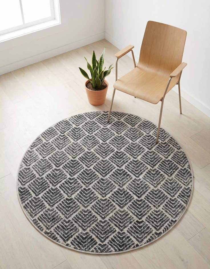 Detail image of 3' 3 x 3' 3 Eco Trellis Round Rug