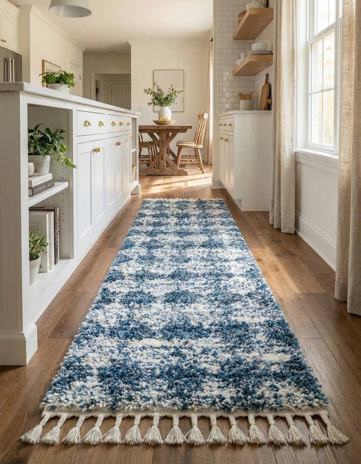 Detail image of 2' 7 x 12' Serenity Shag Runner Rug