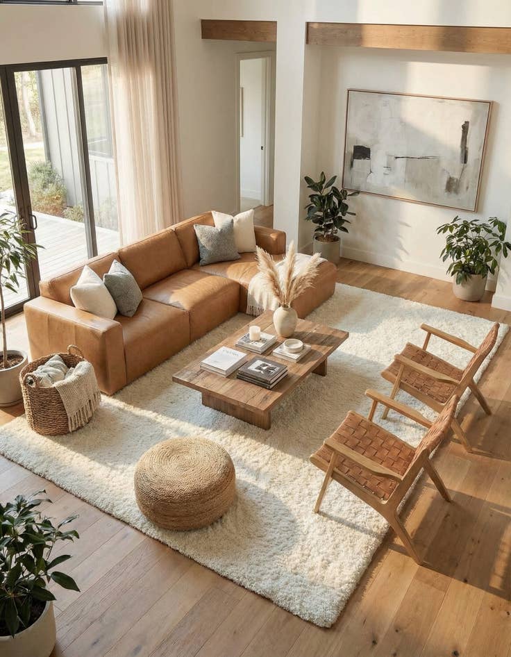 Detail image of  10' x 14' Solid Shag Rug