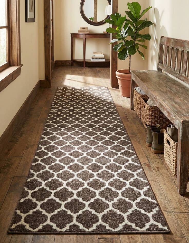 Detail image of 2' 7 x 10' Trellis Runner Rug