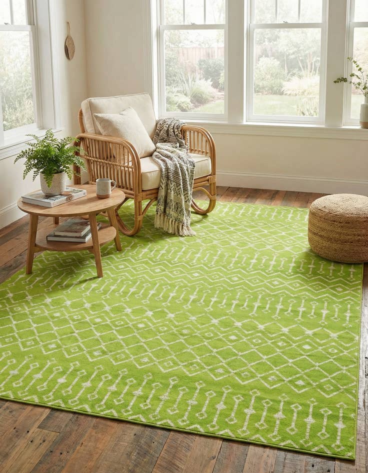 Detail image of 7' 10 x 10' Kasbah Trellis Rug