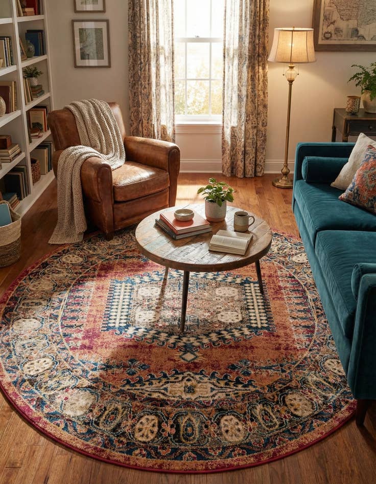 Detail image of 8' x 8' Arcadia Round Rug