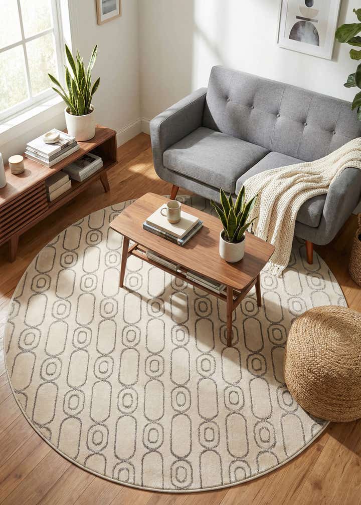 6' x 6' Vogue Geo Round Rug