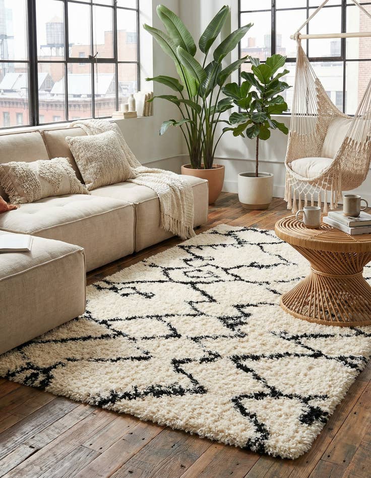 Detail image of 5' x 8' Infinity Shag Rug