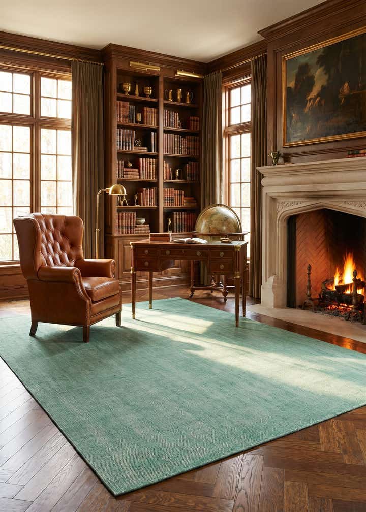 9' x 12' Hand Woven Jill Zarin English Manor Farmhouse Wool Rug