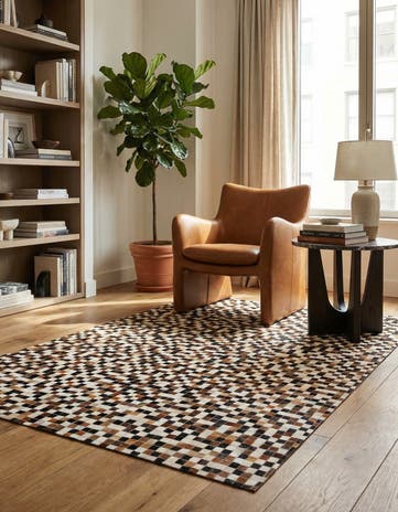 5' 6 x 7' 8 Cowhide Stocks Rug