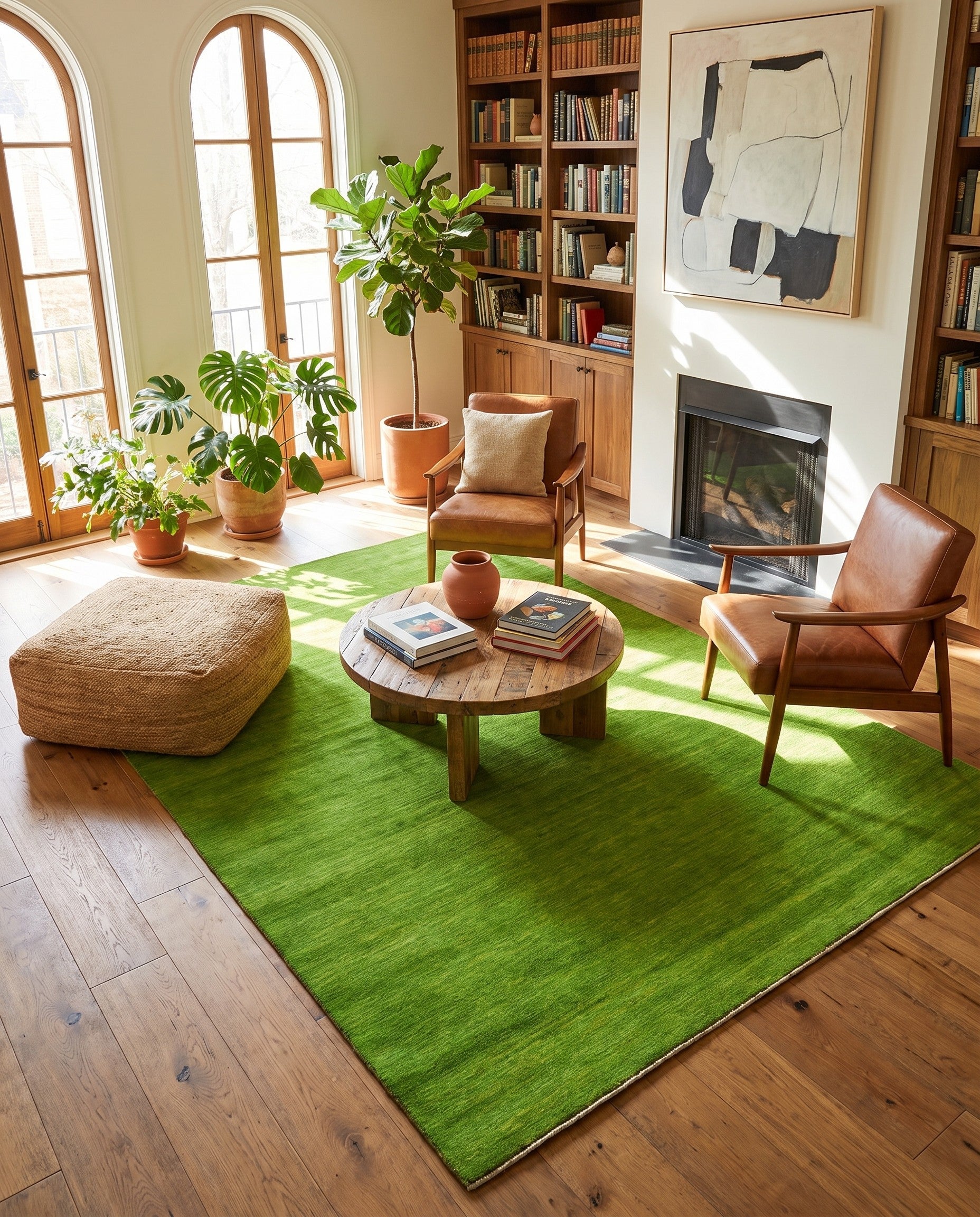 8' 2 x 11' 6 Hand Knotted Solid Gabbeh Wool Rug