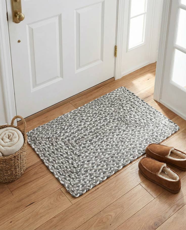 Detail image of 2' x 3' 1 Handmade Braided Chindi Rug