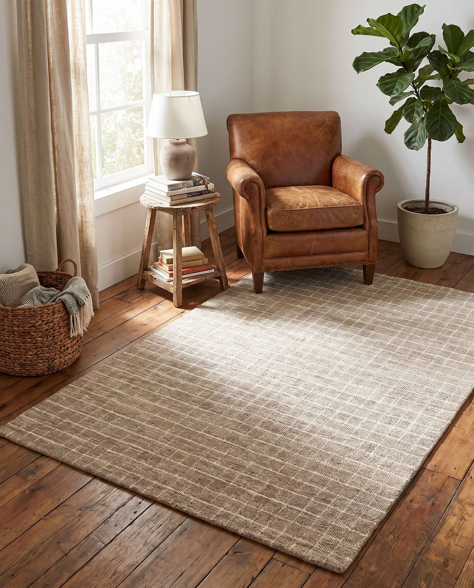 125cm x 185cm Heritage Line Wolle Teppich