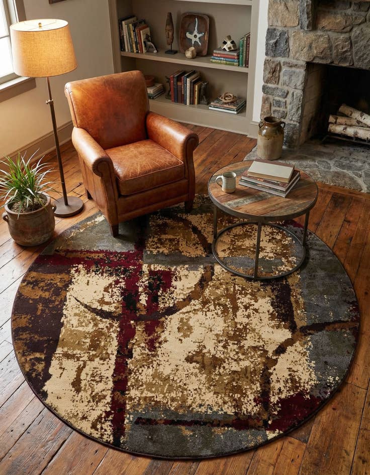 Detail image of 5' 3 x 5' 3 Cafe Round Rug