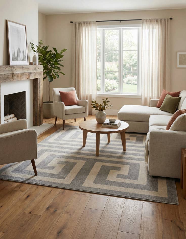 Detail image of 7' 10 x 7' 10 Hera Square Rug