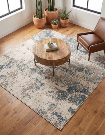 Beige Sahara Square Rug