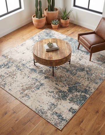 Beige Sahara Square Rug