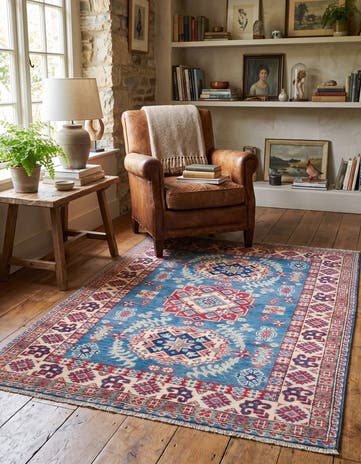 3' 7 x 4' 11 Hand Knotted Kazak Rug