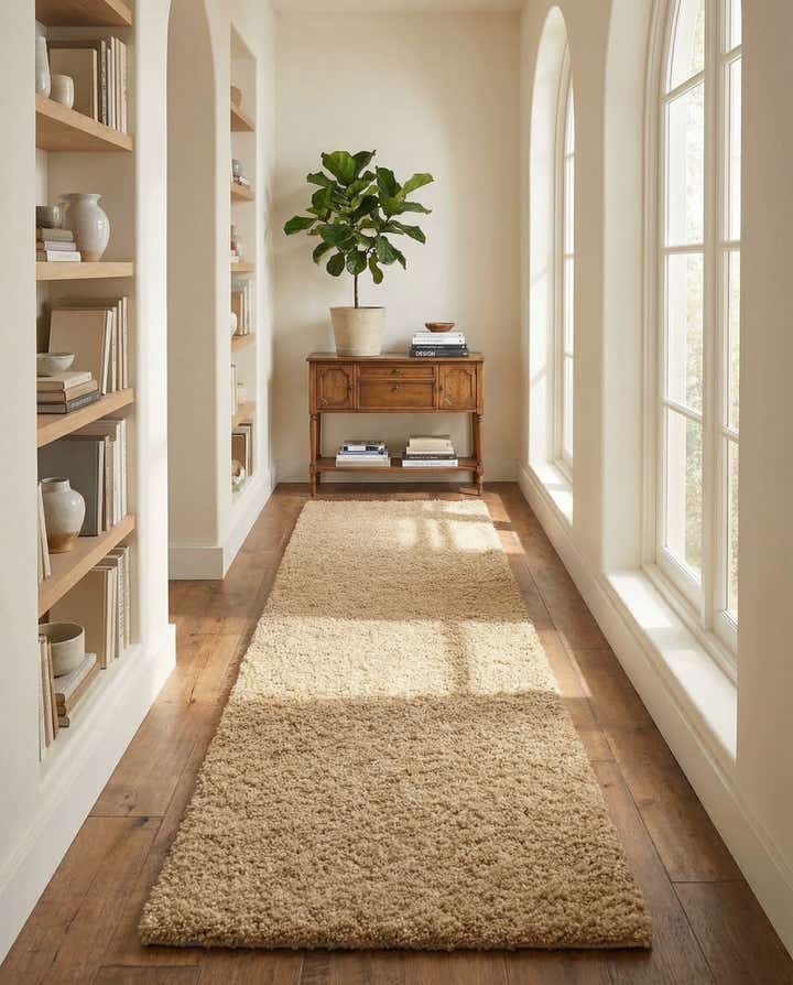 2' 7 x 10' Soft Solid Shag Runner Rug