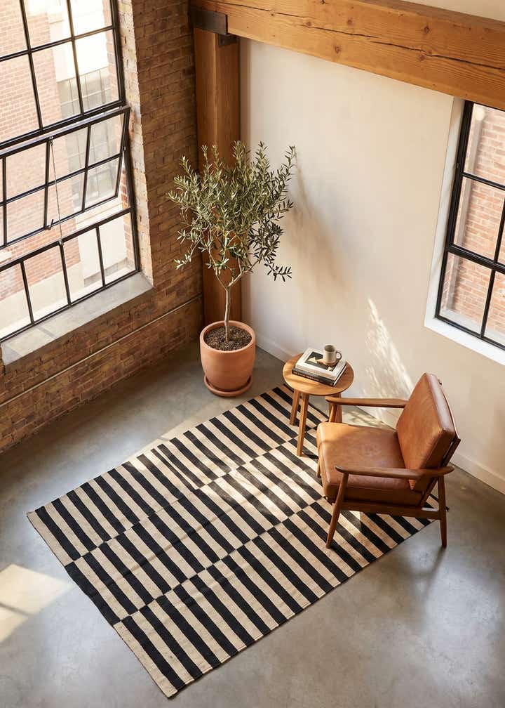 3' 6 x 4' 8 Hand Woven Kilim Modern Wool Rug