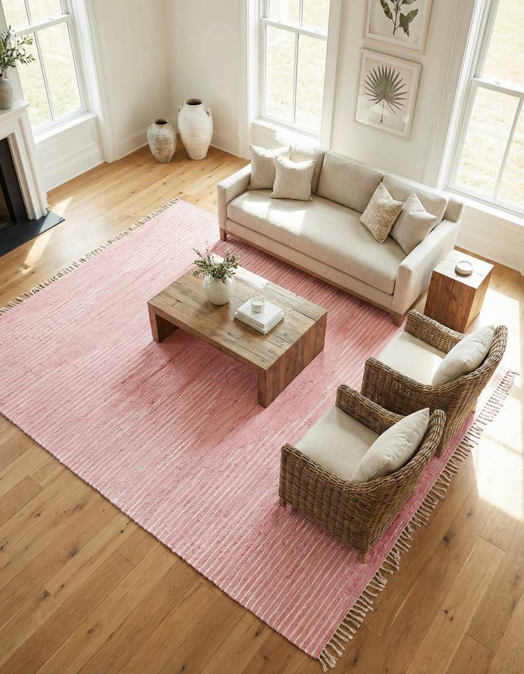 Detail image of 9' x 12' Hand Woven Chindi Cotton Rug