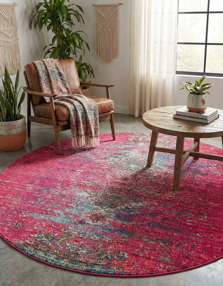 Detail image of 8' x 8' Washable Carnevale Round Rug