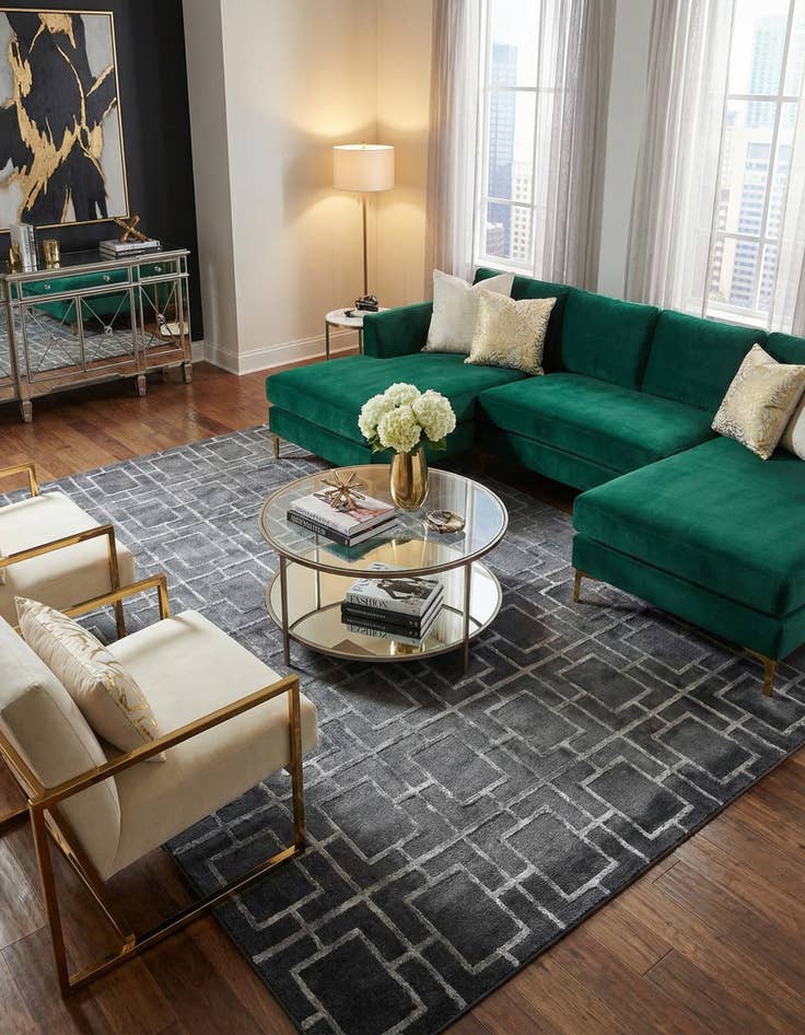 Detail image of 9' x 12'  Marilyn Monroe&trade; Glam Deco Rug