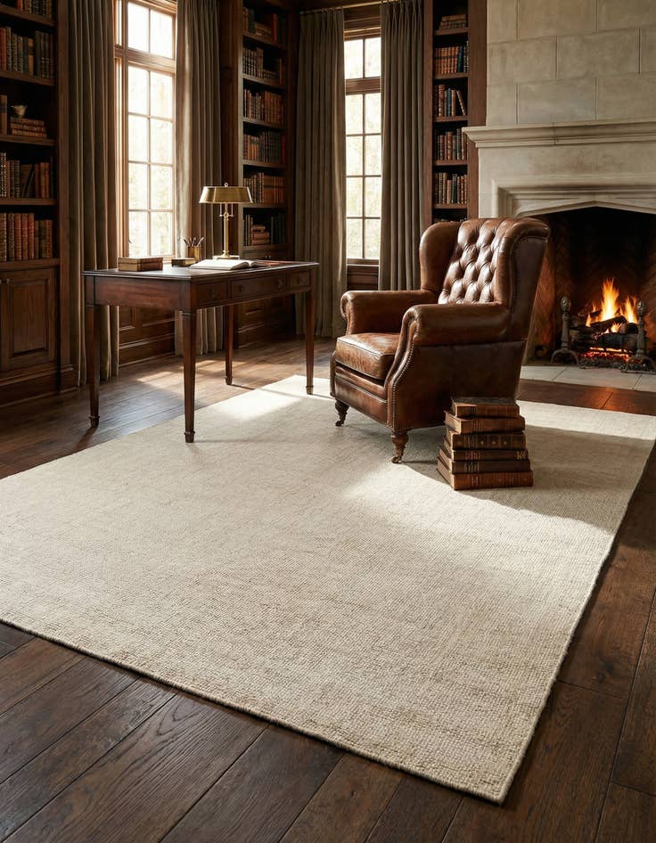 Detail image of 7' 10 x 11'  Hand Woven Jill Zarin English Manor Farmhouse Wool Rug