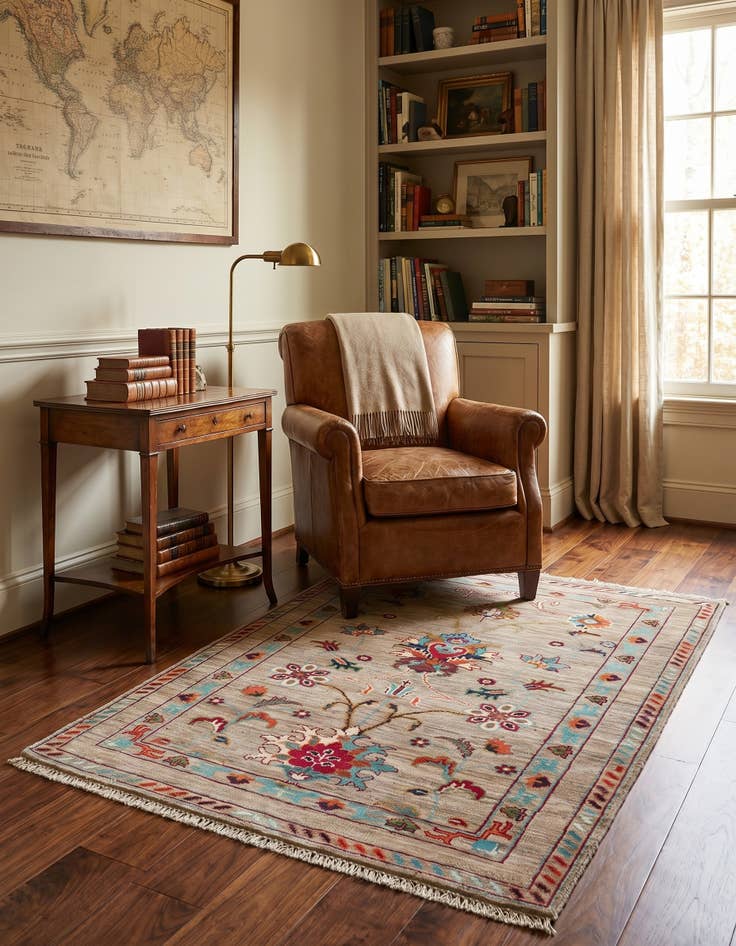 Detail image of 3' x 4' 2 Hand Knotted Ariana Ziegler Rug