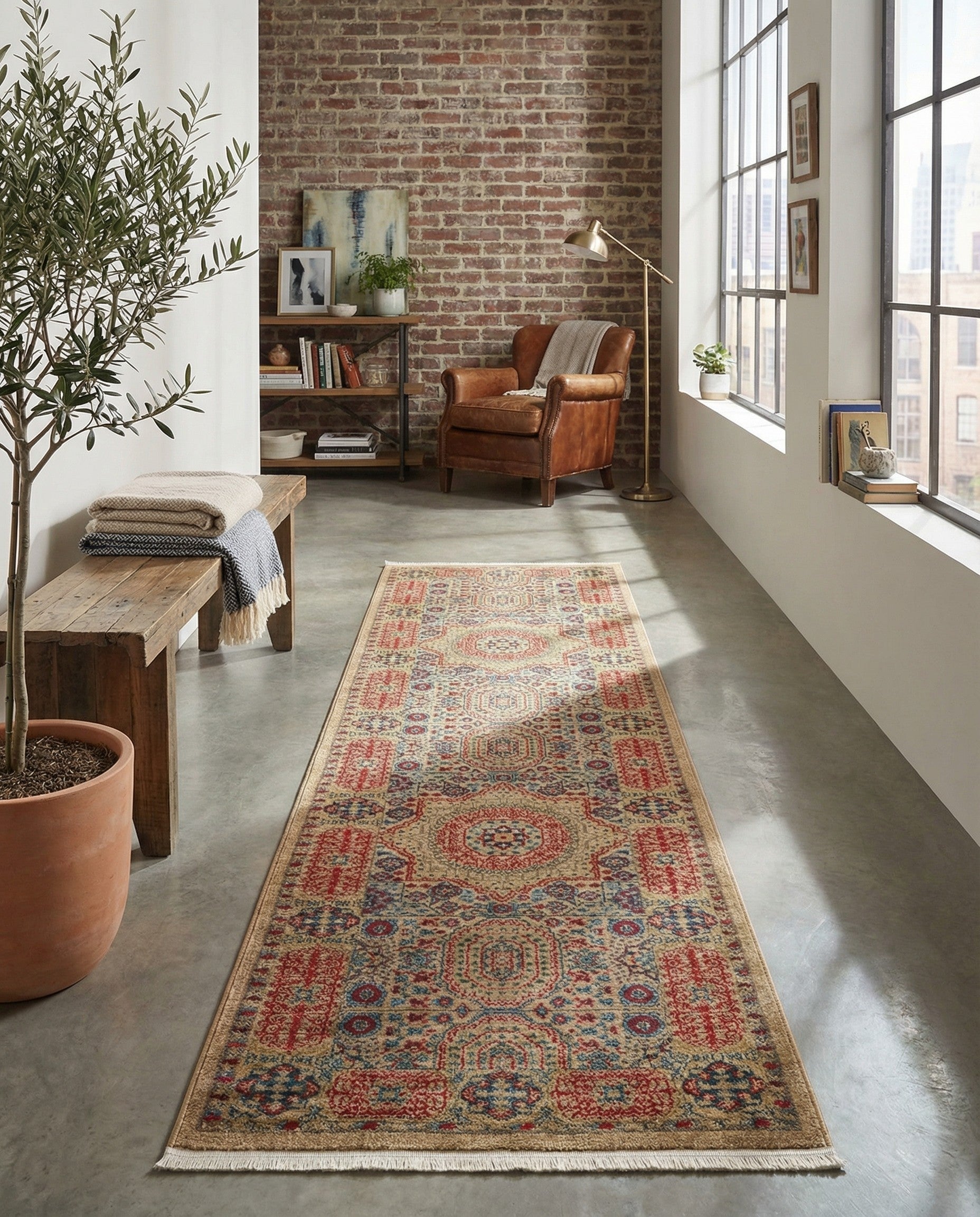 2' 7 x 10' Mamluk Runner Rug