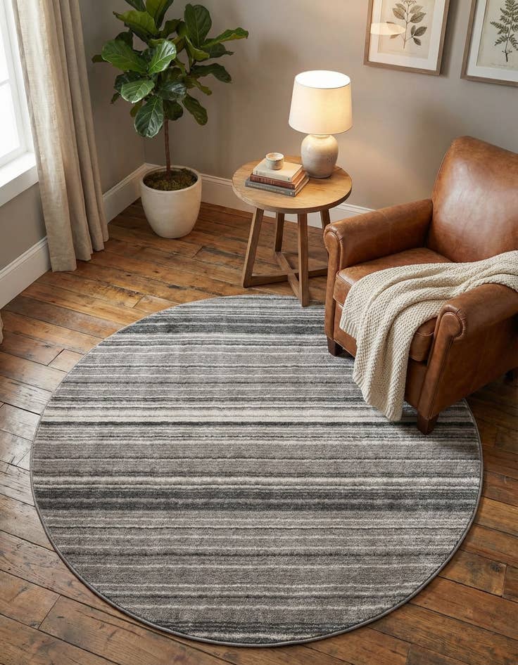 Detail image of 5' 3 x 5' 3 Gemstone Round Rug