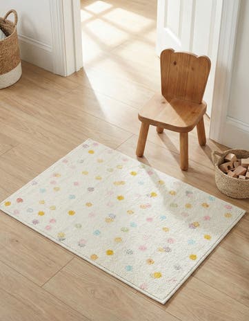 2' 2 x 2' 11 Polka Dot Whimsy Kids Rug