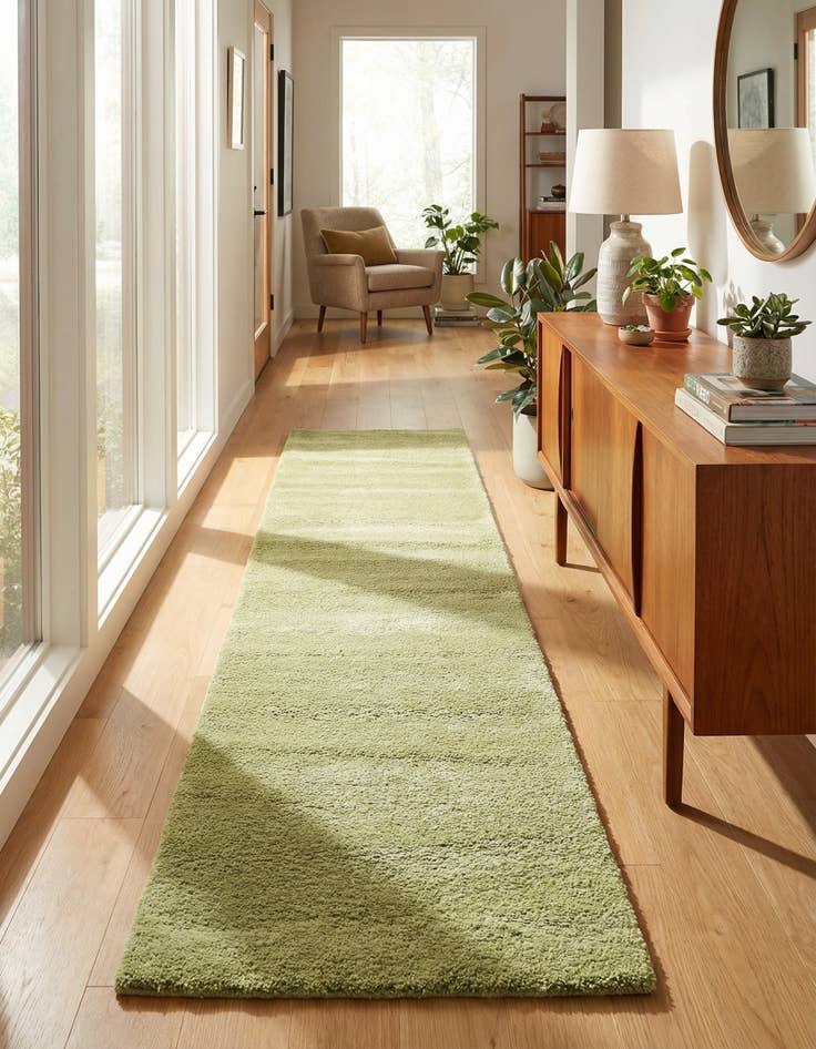 Detail image of 2' 2 x 13' Solid Frieze Runner Rug